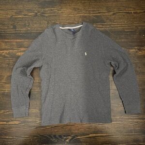 Polo by Ralph Lauren Men's Long-Sleeve Crewneck Shirt - Charcoal Gray